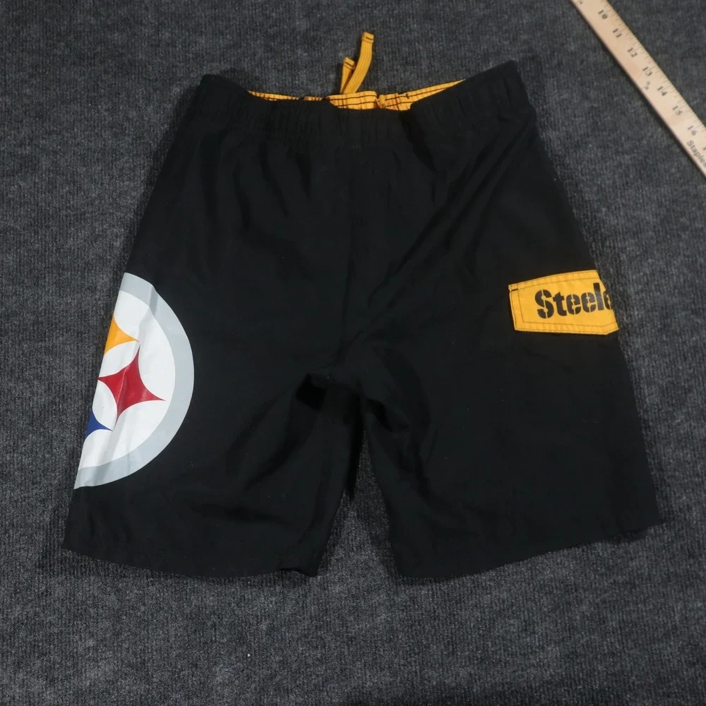 Pittsburgh Steelers NFL‎ Board Shorts Black Gold Mens XS